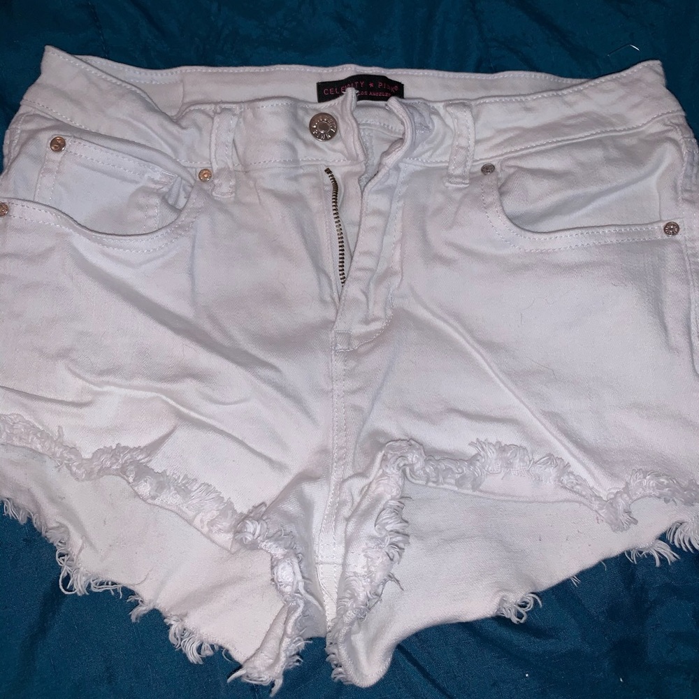 White celebrity pink shorts